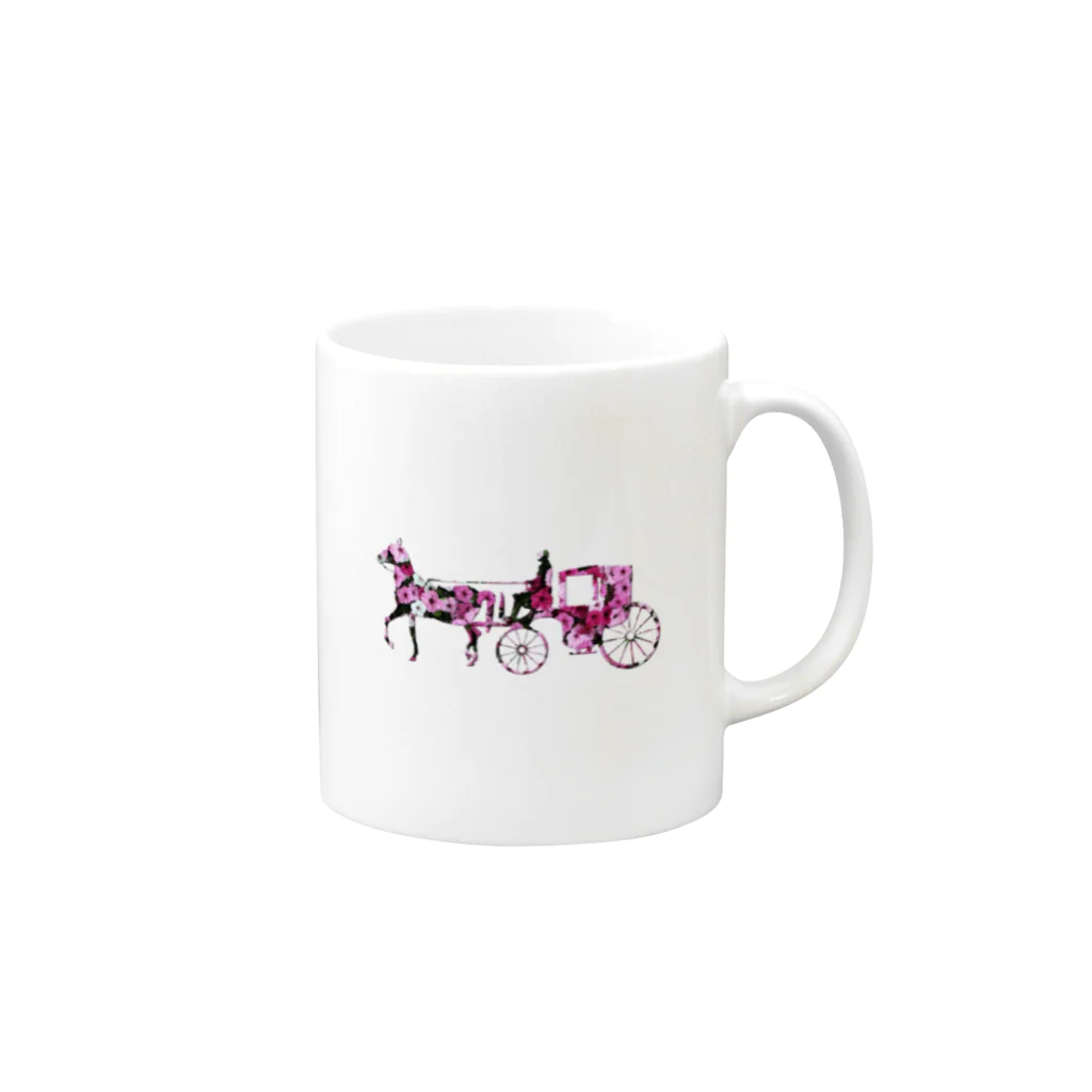 mumusの馬車　rose Mug :right side of the handle