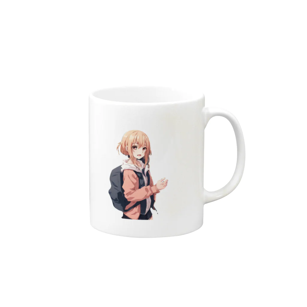 kazoku5のツンデレ女子 Mug :right side of the handle