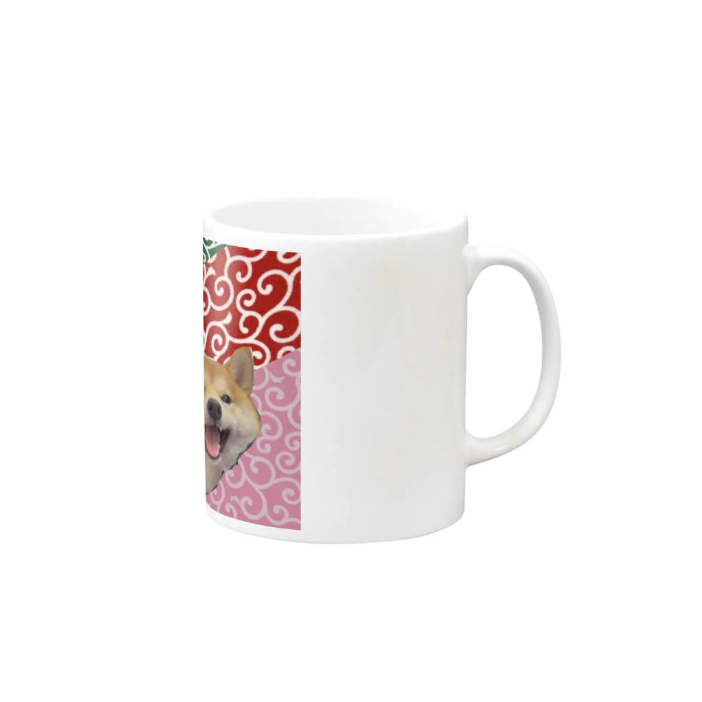 mameikurinの豆柴おもしろ３兄妹 Mug :right side of the handle