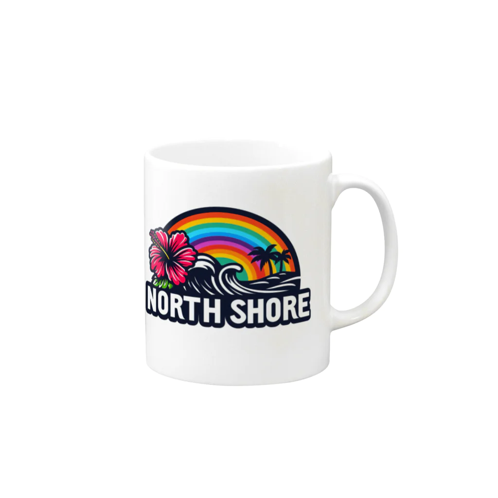 luce.のNorth shore マグカップの取っ手の右面