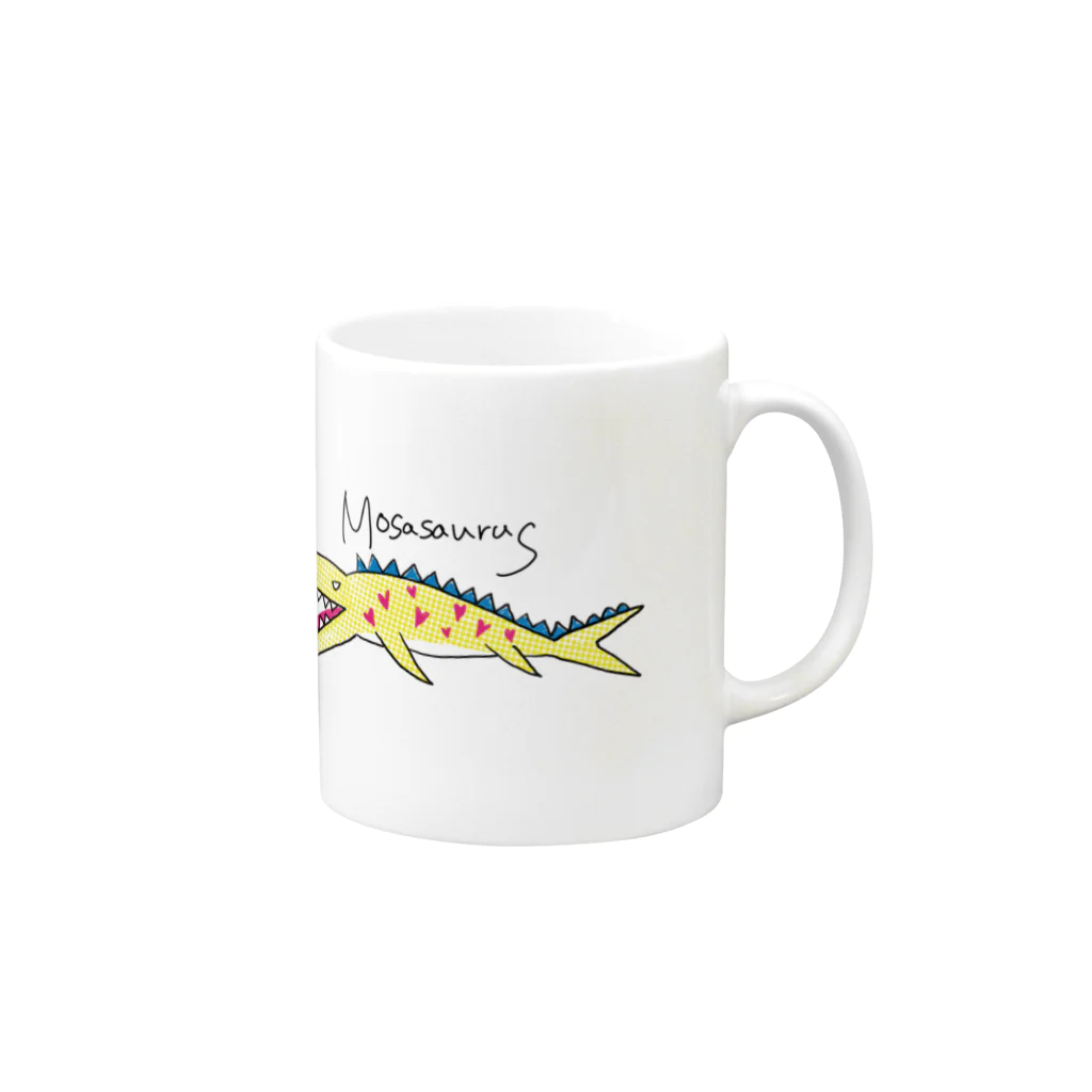 HILOMIOのもささうるす Mug :right side of the handle