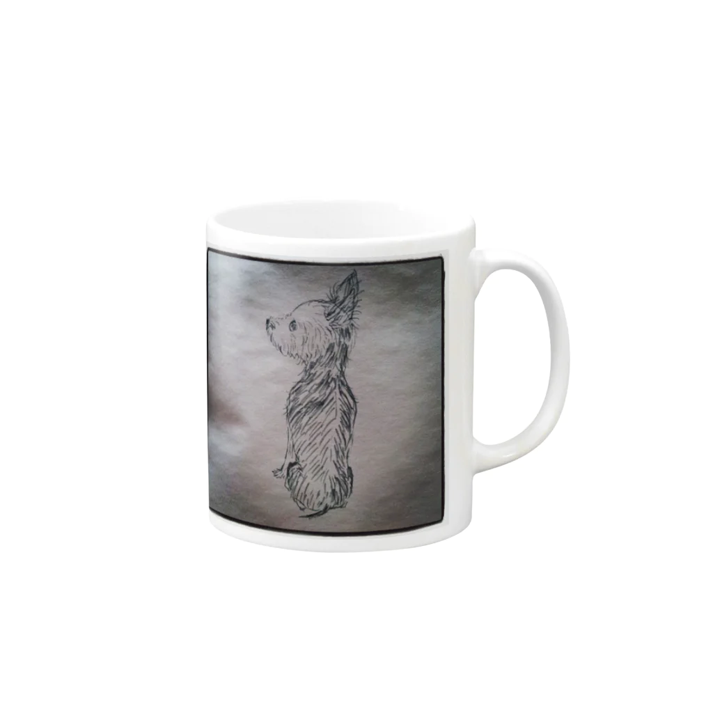 雪太郎の考える犬 Mug :right side of the handle