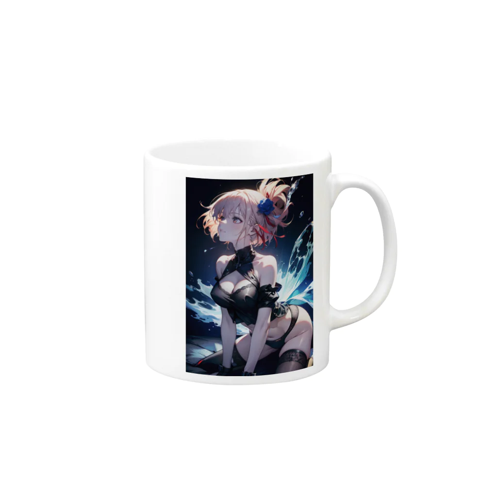 RGセクシーガールの金髪美少女 Mug :right side of the handle