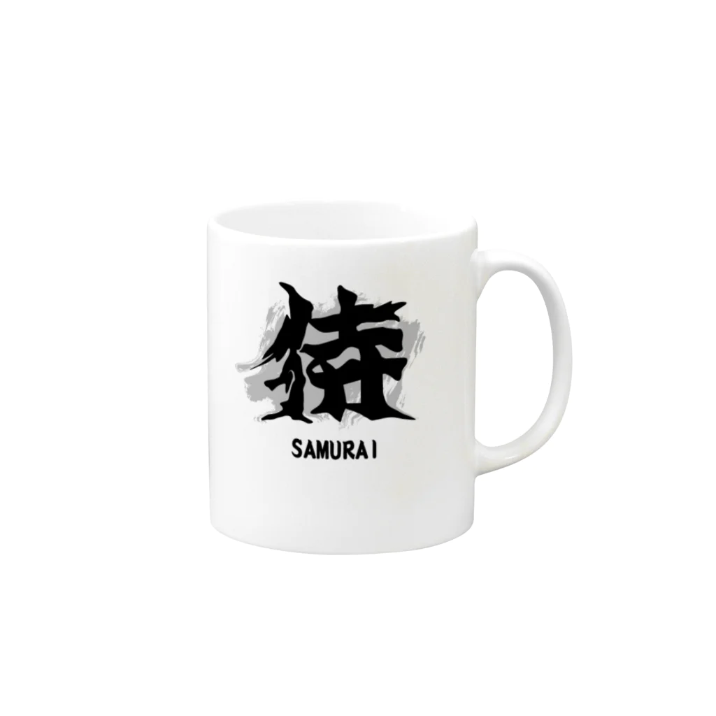 スタジオ・ロングワンのアメリカで着る侍Ｔシャツ！samurai original illustration fashion  Mug :right side of the handle