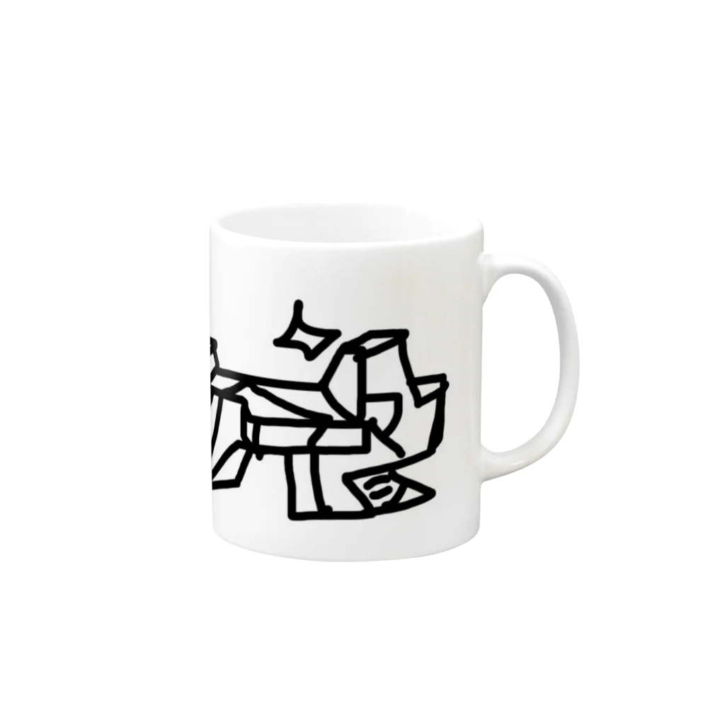 山本ヒサオ'のマシーンマグカップ Mug :right side of the handle