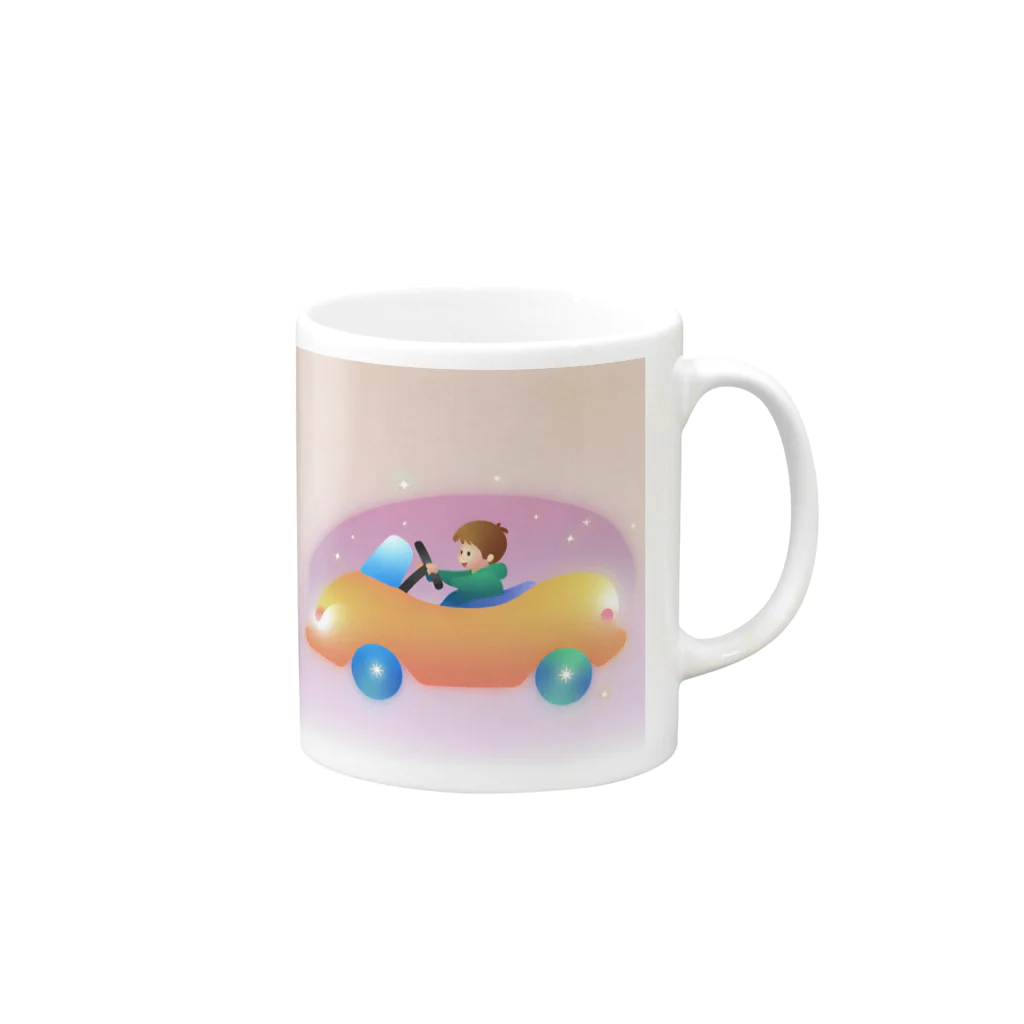 pikkekunのGo!Go!Car! Mug :right side of the handle