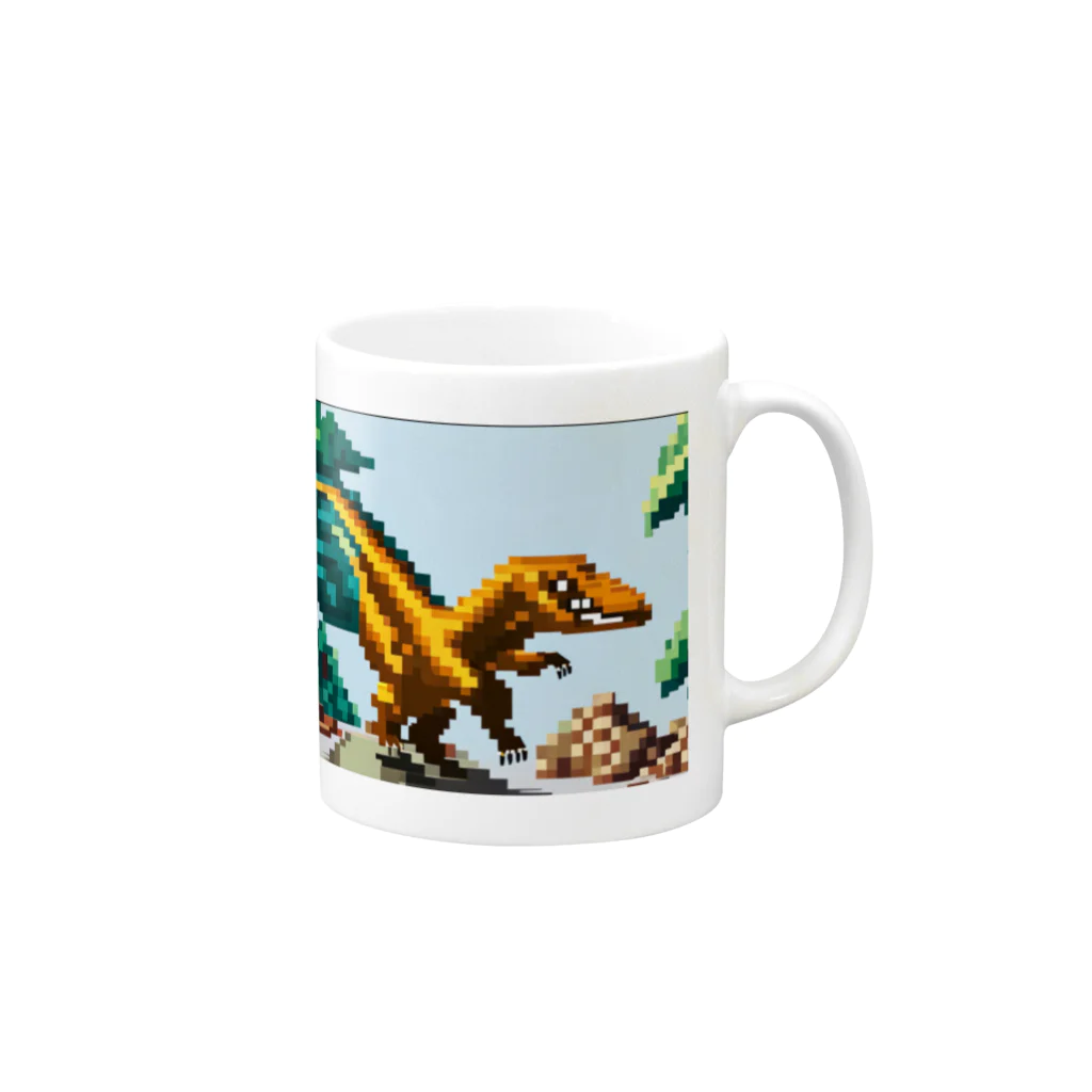 iikyanの恐竜㊲　オヴィラプトル マグカップの取っ手の右面