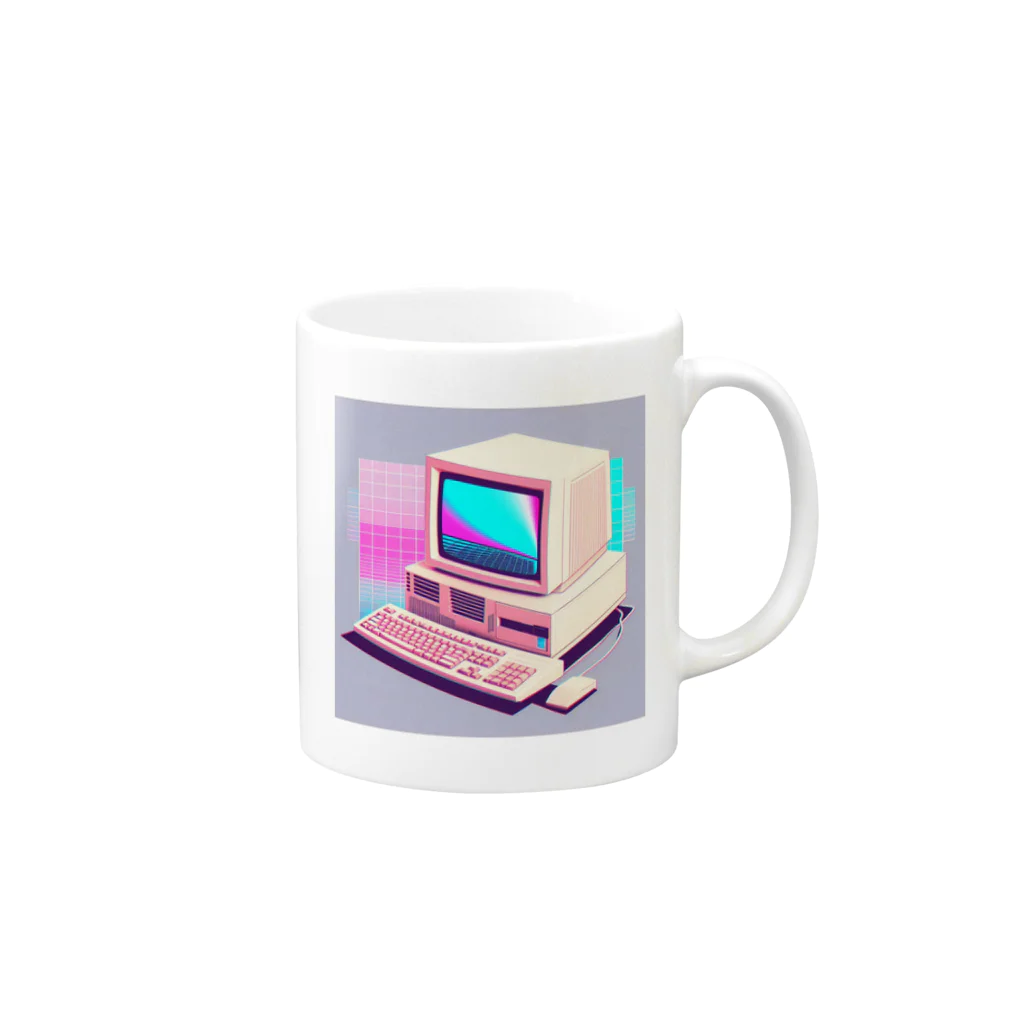 ワンダーワールド・ワンストップの懐かしい90年代のコンピューター④ Mug :right side of the handle