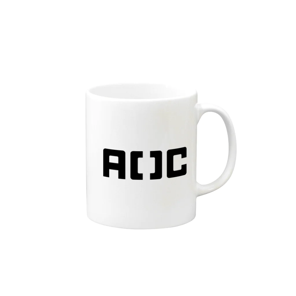 A-kakko-CのA ( ) C Mug :right side of the handle