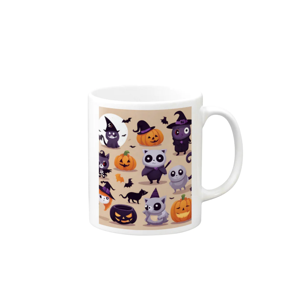 ワンダーワールド・ワンストップのたくさんのかわいいハローウィーンキャラクター④ Mug :right side of the handle