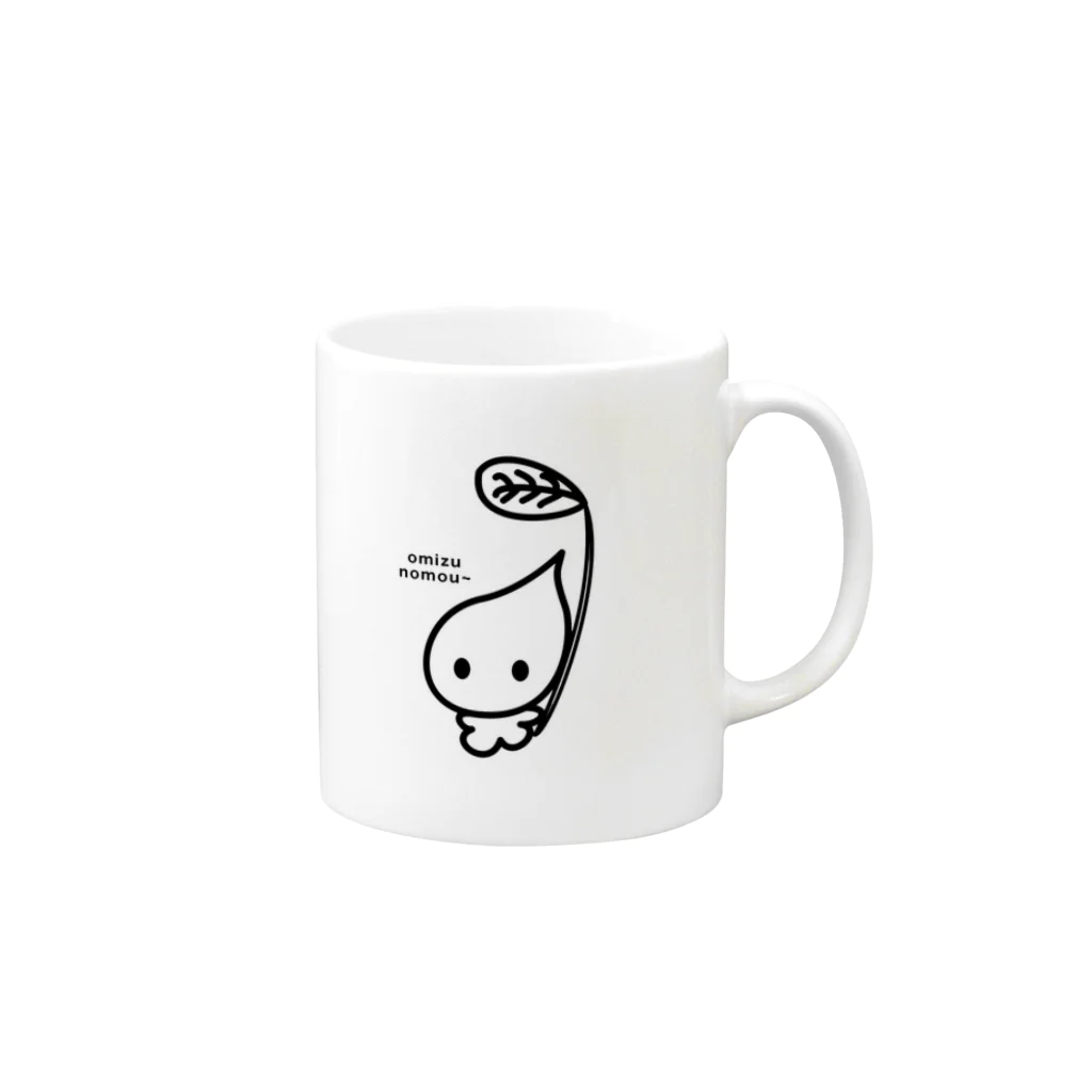 momizuのおみずちゃん Mug :right side of the handle