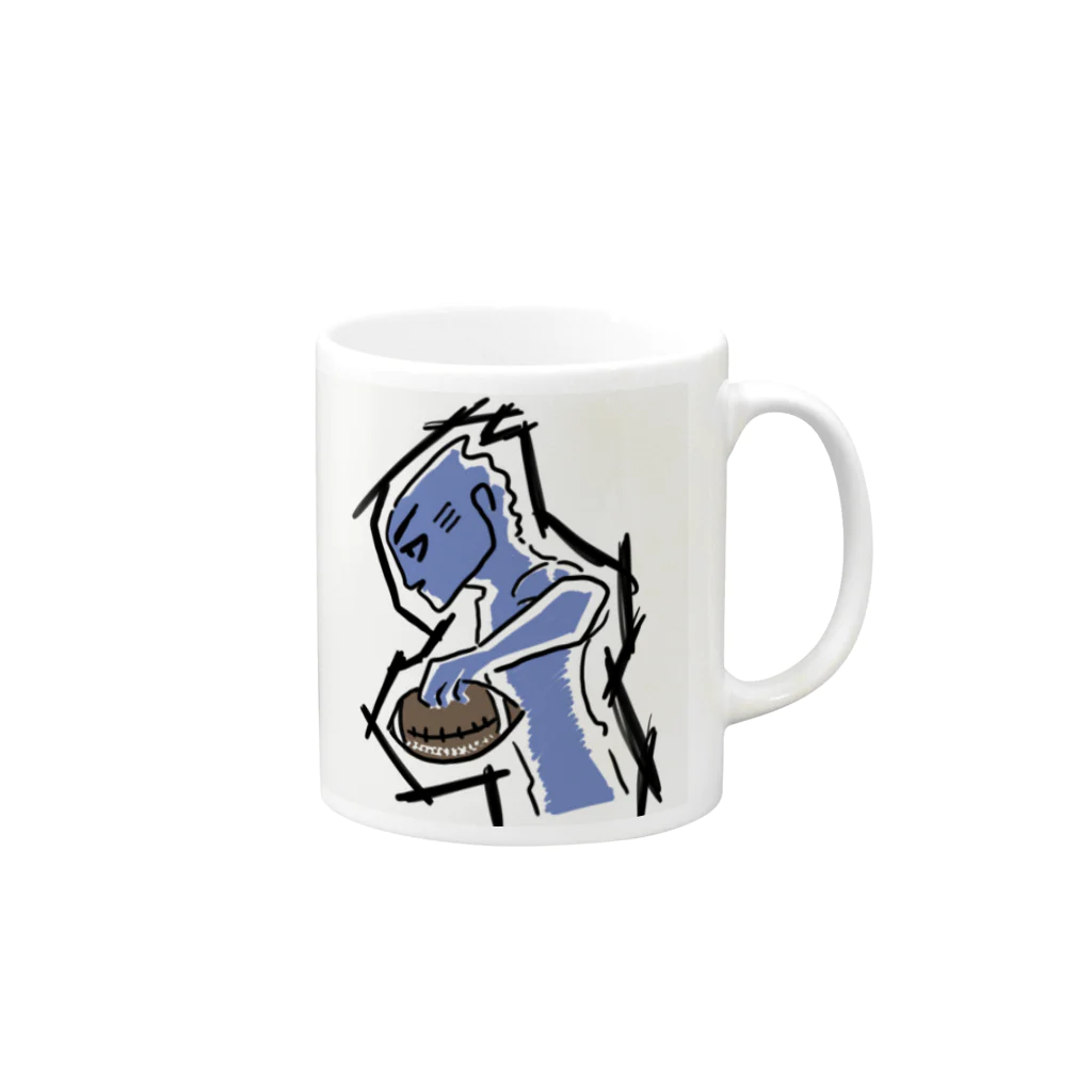 KATSUTAのアメフトエイリアン Mug :right side of the handle