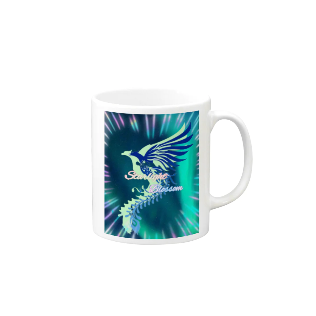 Starlight Blossomの夏葵（あおい）不死鳥 Mug :right side of the handle