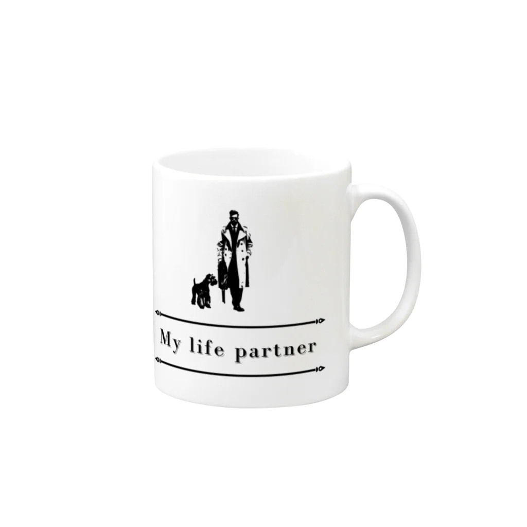 f-mika777のMy　Life　partner　mens Mug :right side of the handle