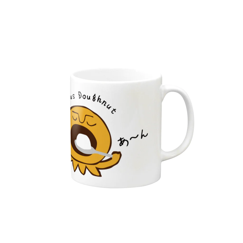 id-linkのタコドーナツ Mug :right side of the handle