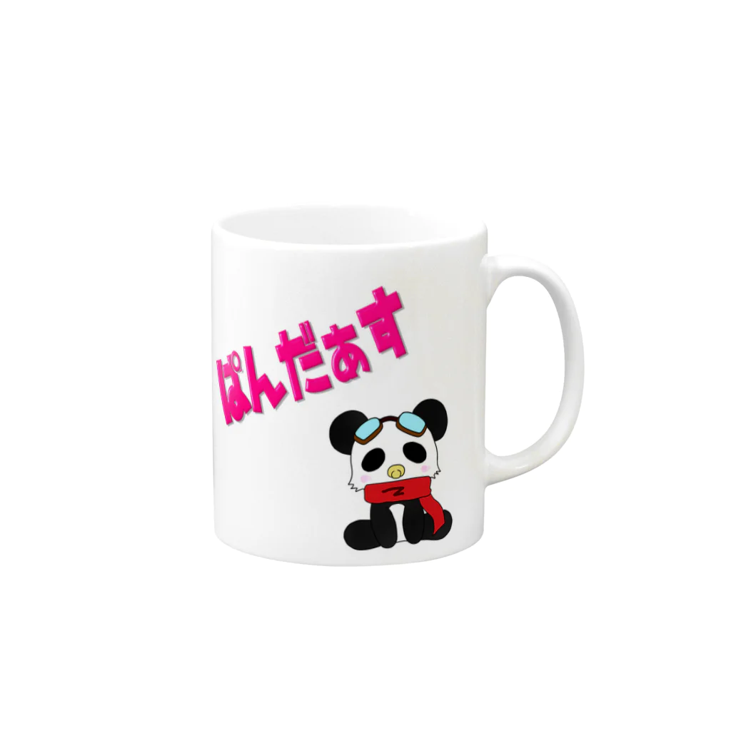 Ｐａｎｄａｒｓの赤ちゃんパンダース君 Mug :right side of the handle