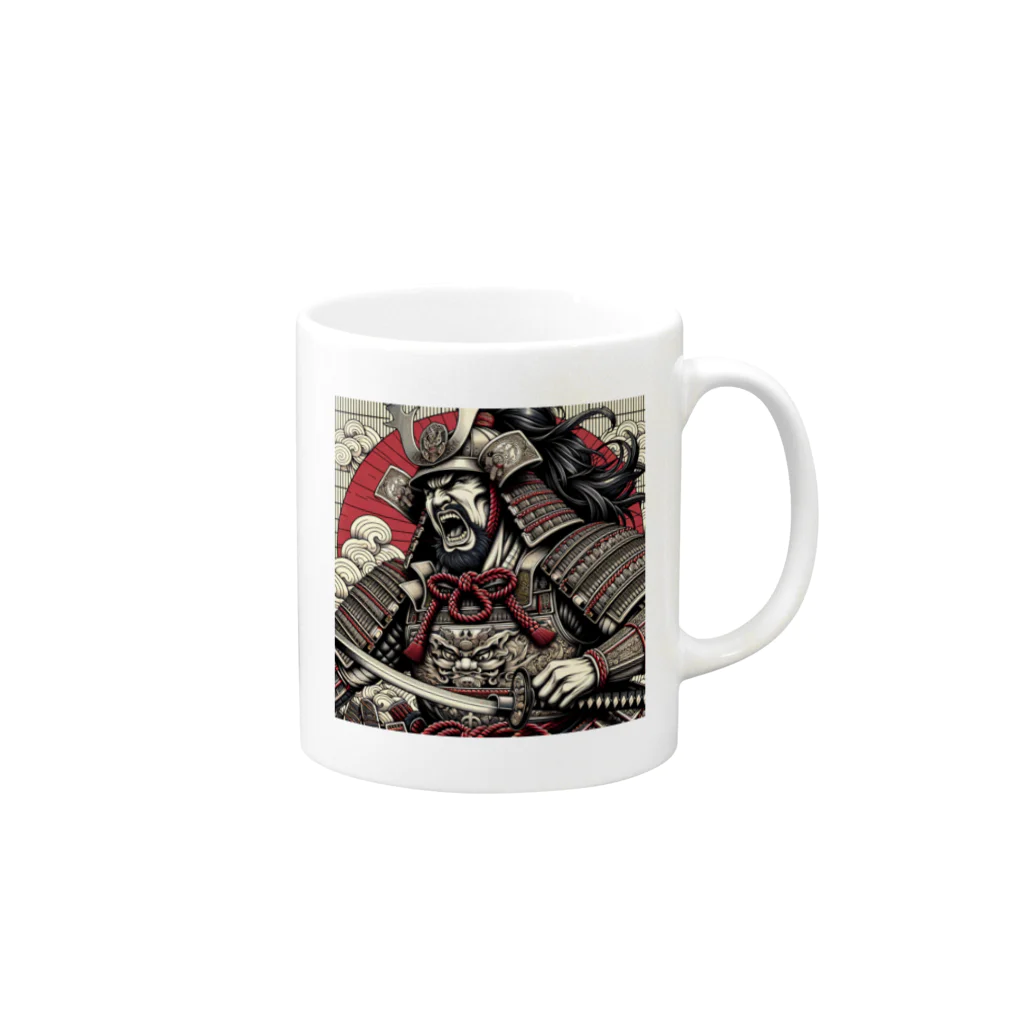 ROCKSWEBの武将 Mug :right side of the handle