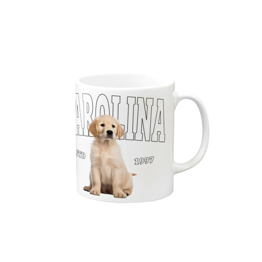 PUG ARTWORKS のノースカロライナ　コレクション Mug :right side of the handle