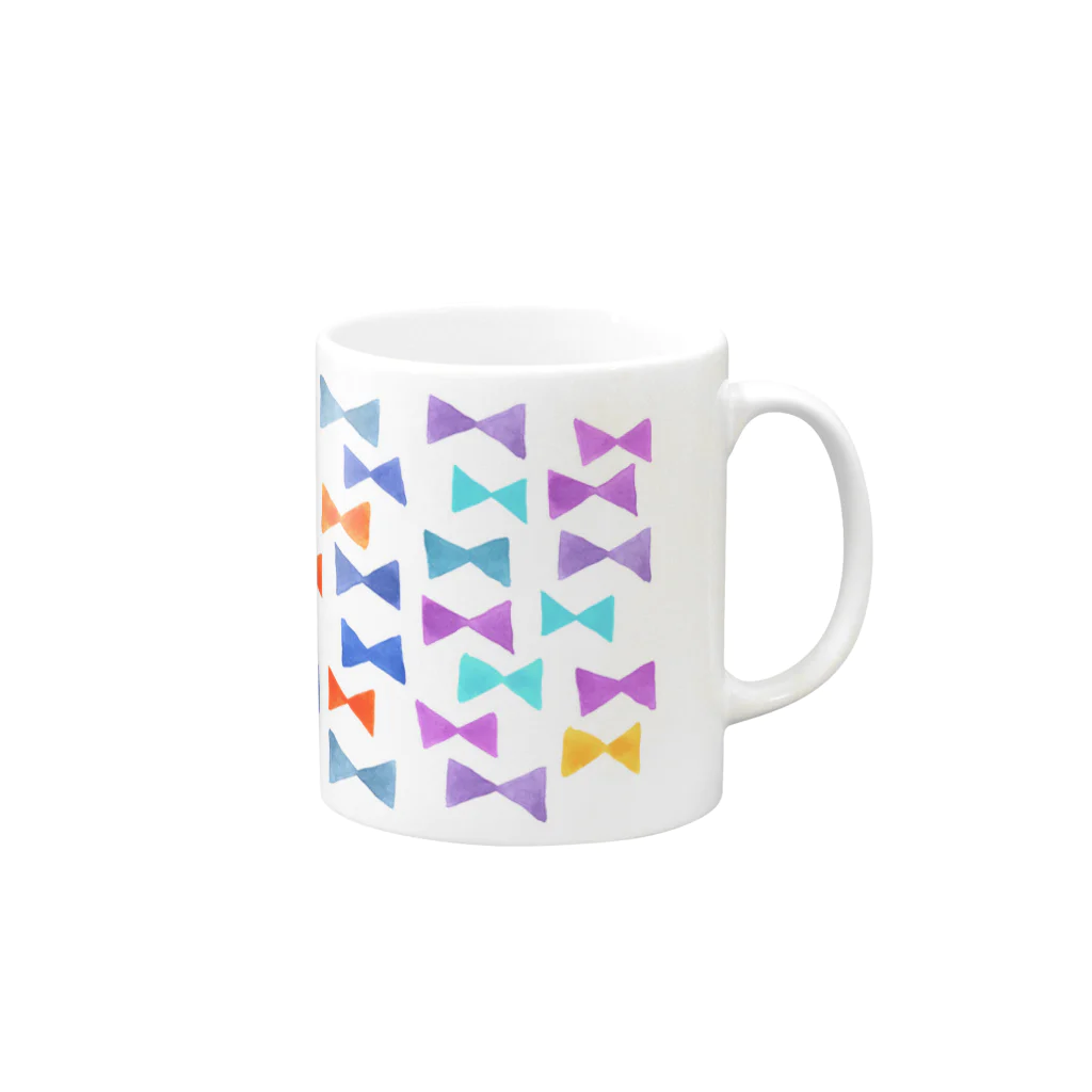 ツルモトマイのColor Ribbon/02 ウォレットフォンケース Mug :right side of the handle