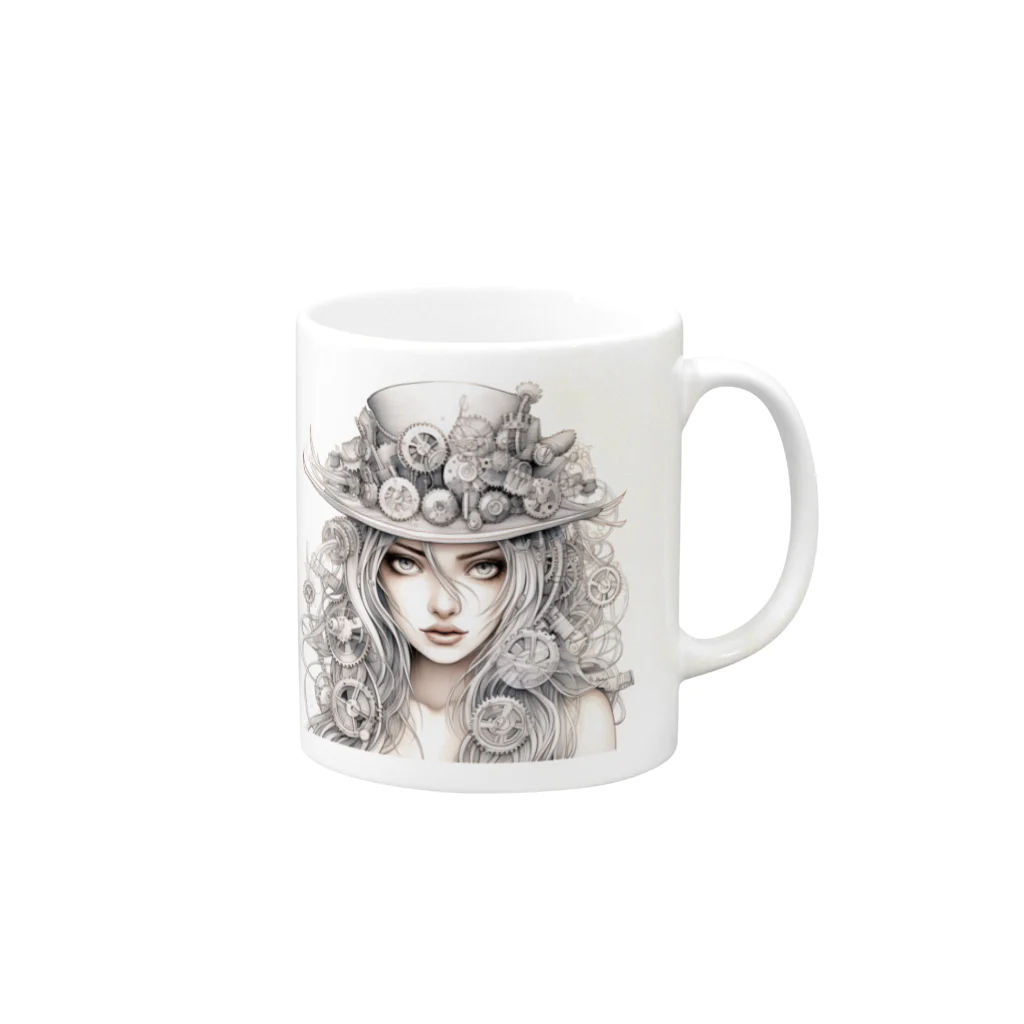 LCOMLのパンクな美少女７ Mug :right side of the handle