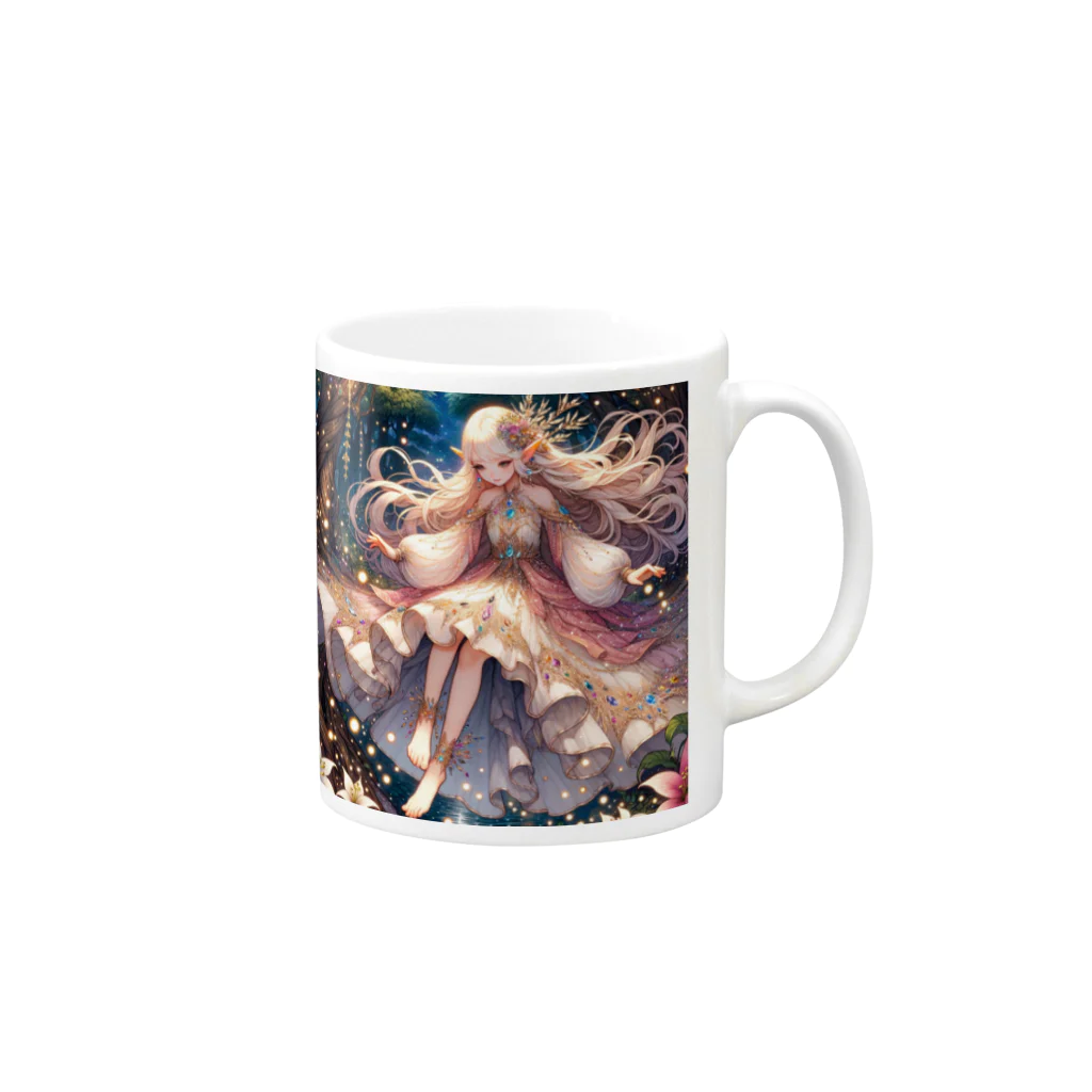 Sesilionの星の精霊の夜舞 Dance of the Star Spirit Mug :right side of the handle