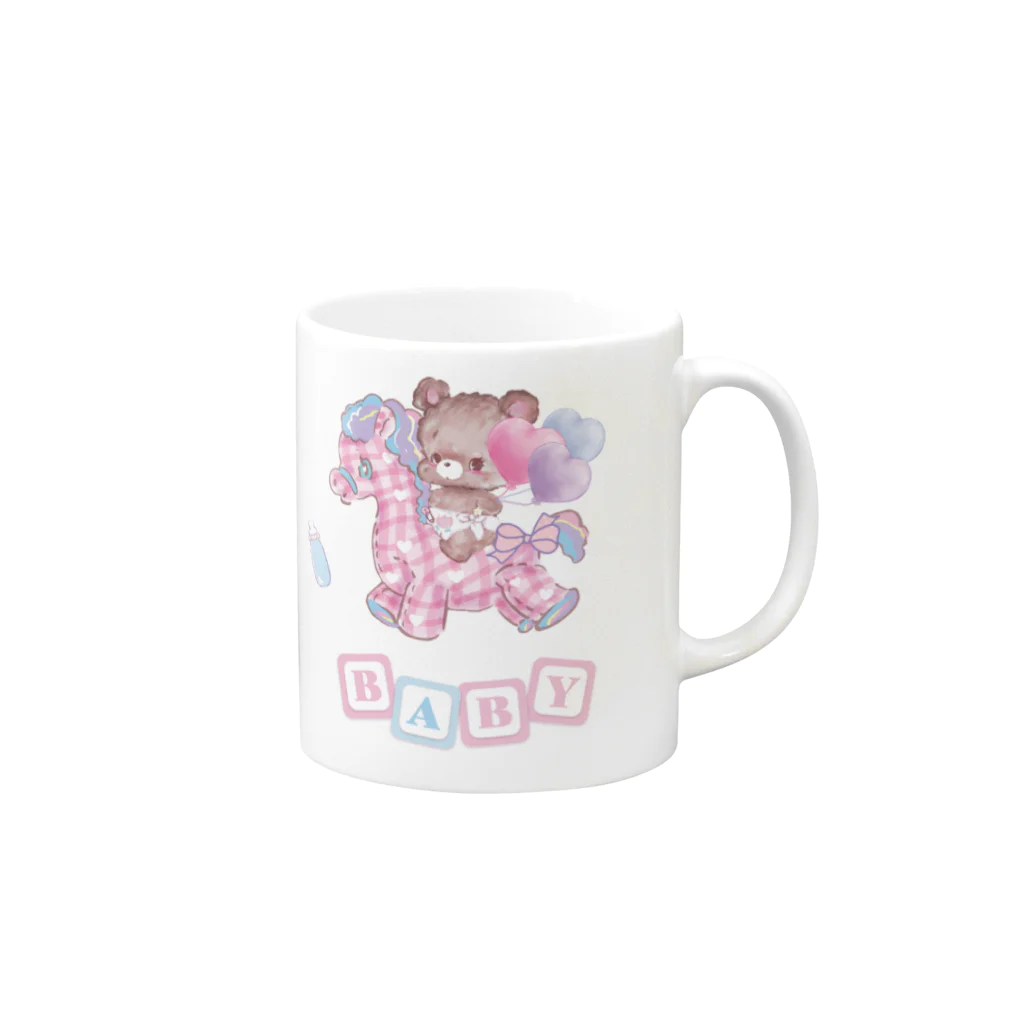 らくだのいたずらBABYくま Mug :right side of the handle