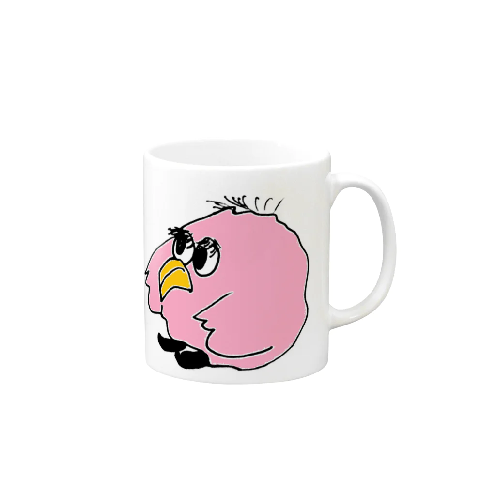 hoisa-hoisaのおばーどカップ Mug :right side of the handle