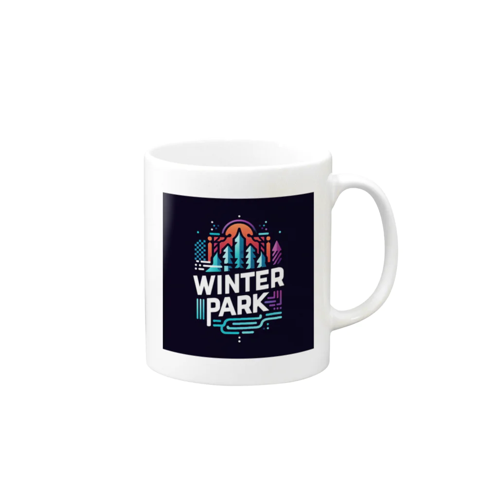 Lock-onの【WINTER PARK】VOL.01 Mug :right side of the handle