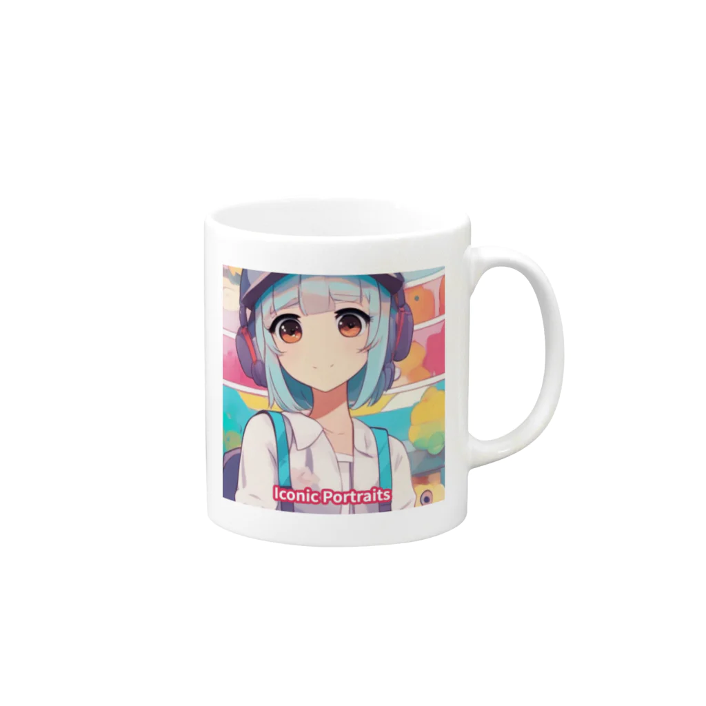 yamnetの季節をテーマにした美しいイラスト Mug :right side of the handle