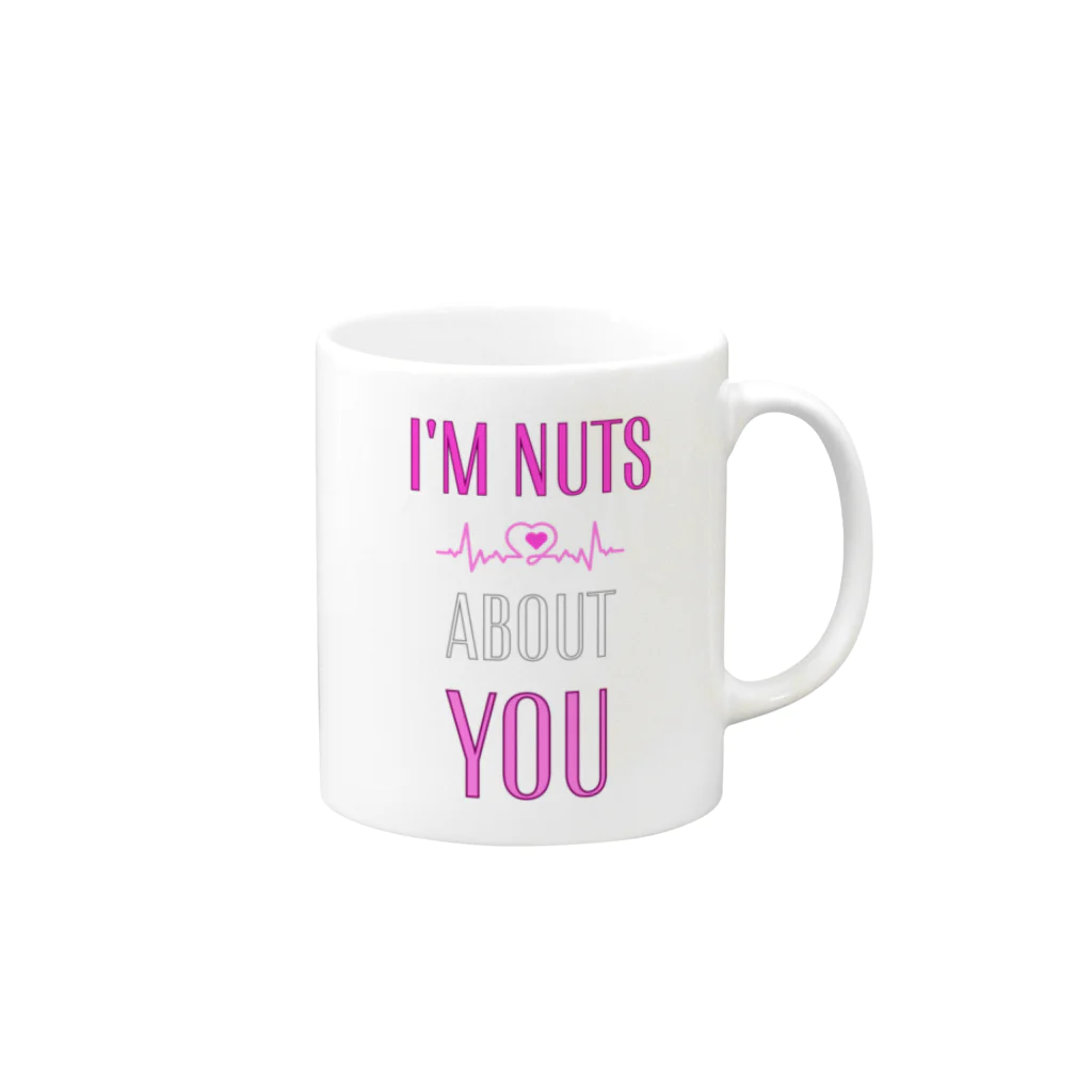 Design_Lab_Lycorisのi'm nuts about you(私はあなたに夢中です) Mug :right side of the handle