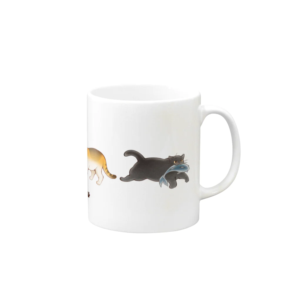 ねこの巣のDO RA NE KO Mug :right side of the handle