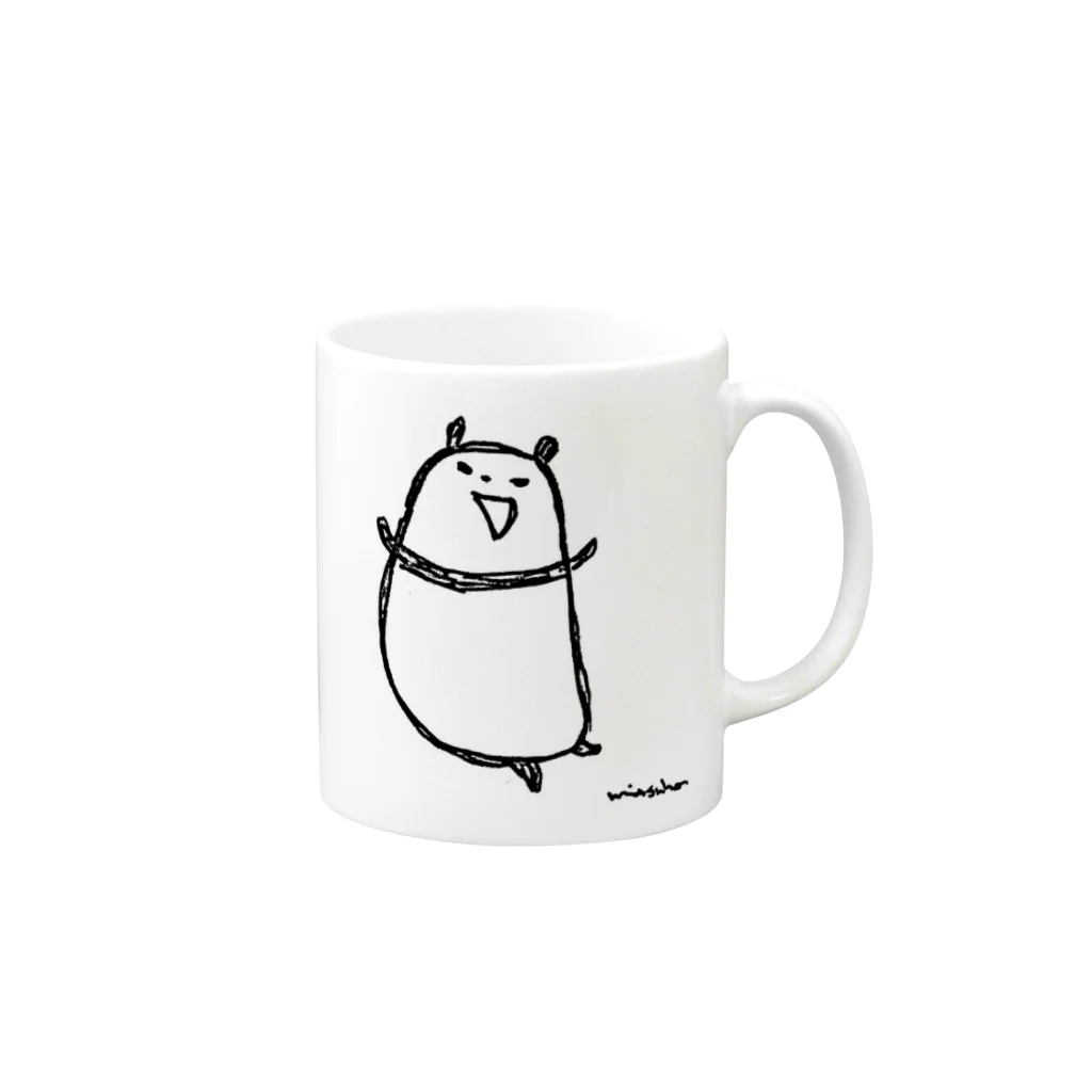 Mitsuhoのガオー！パンダくん！ 天に昇るきもちばーじょん Mug :right side of the handle