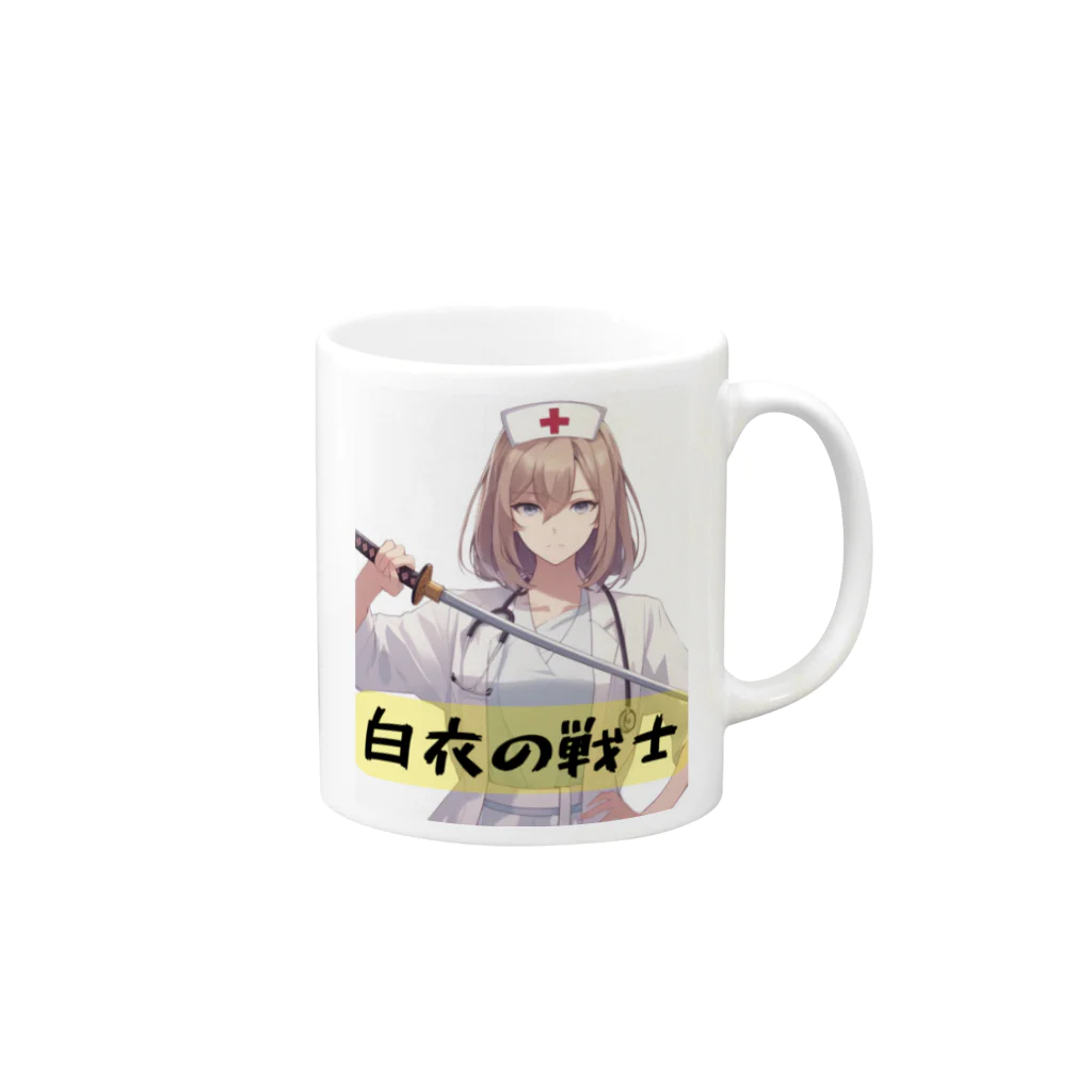 isshi1002の白衣の戦士シリーズ Mug :right side of the handle