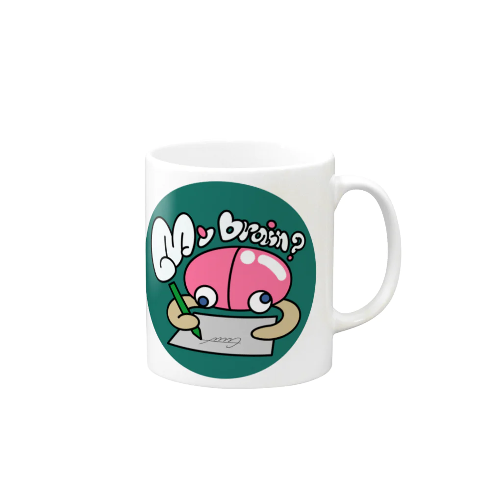 Cute's Making 需要と供給のMybrain大脳くん　グッズ Mug :right side of the handle