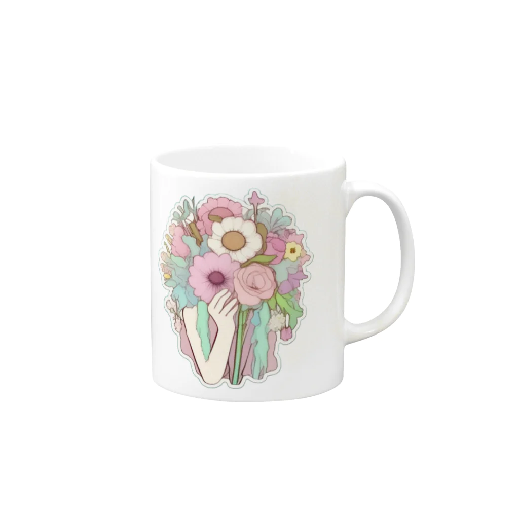 Unicorn0のFlower Mug :right side of the handle