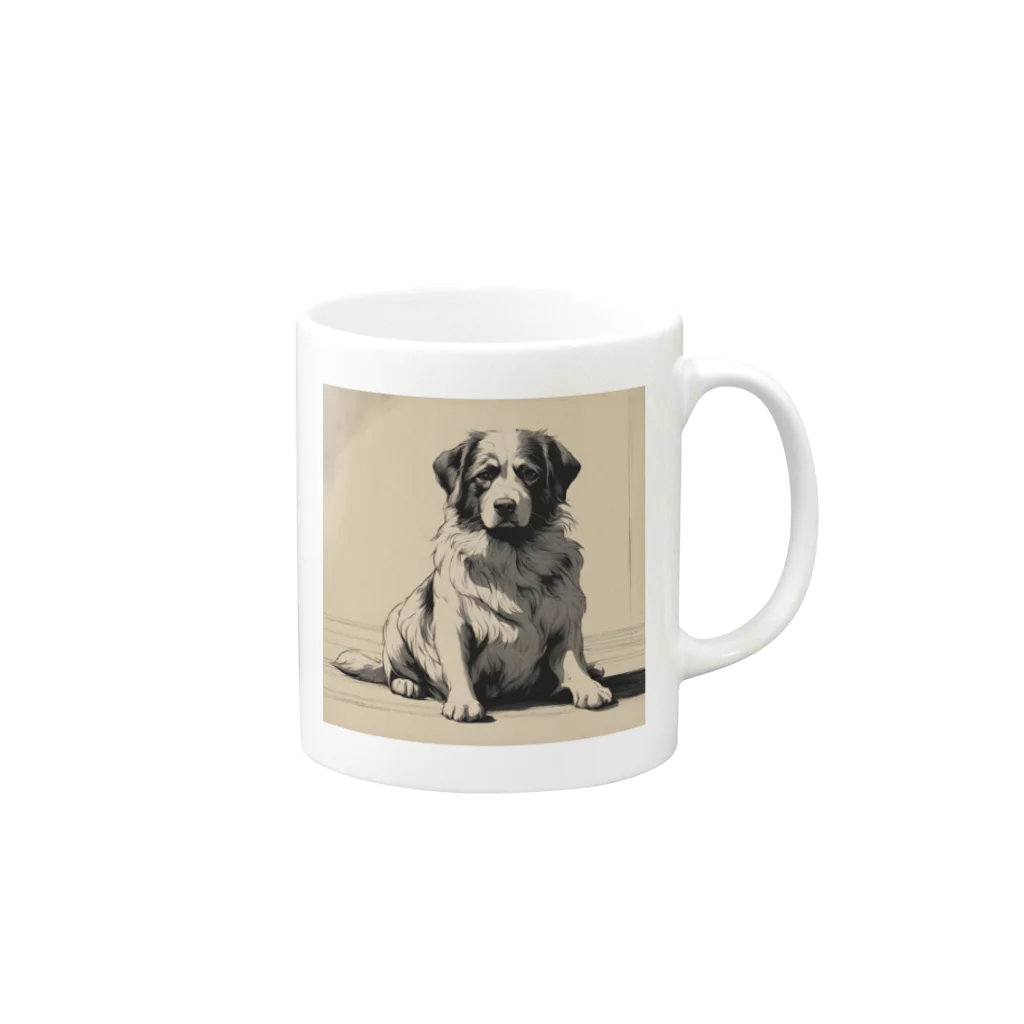 底辺の底辺好きな事を気ままに…。の帰りを待つ愛犬 Mug :right side of the handle