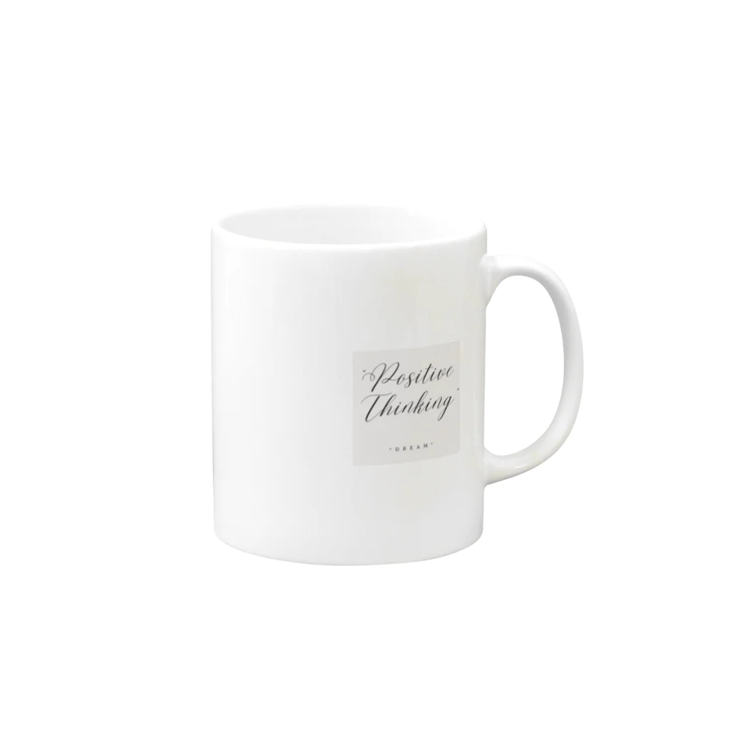 "Positive Thinking"の"Positive Thinking" Mug :right side of the handle