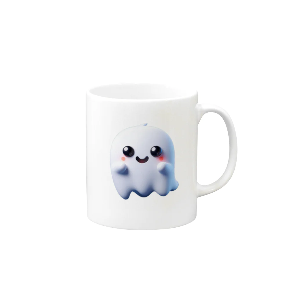 おばけのノノくん【怪男子ノノ】のノノくん Mug :right side of the handle