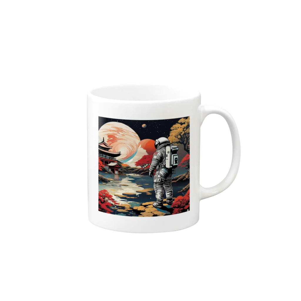 宇宙開発デザイン科の惑星『京都』 Mug :right side of the handle