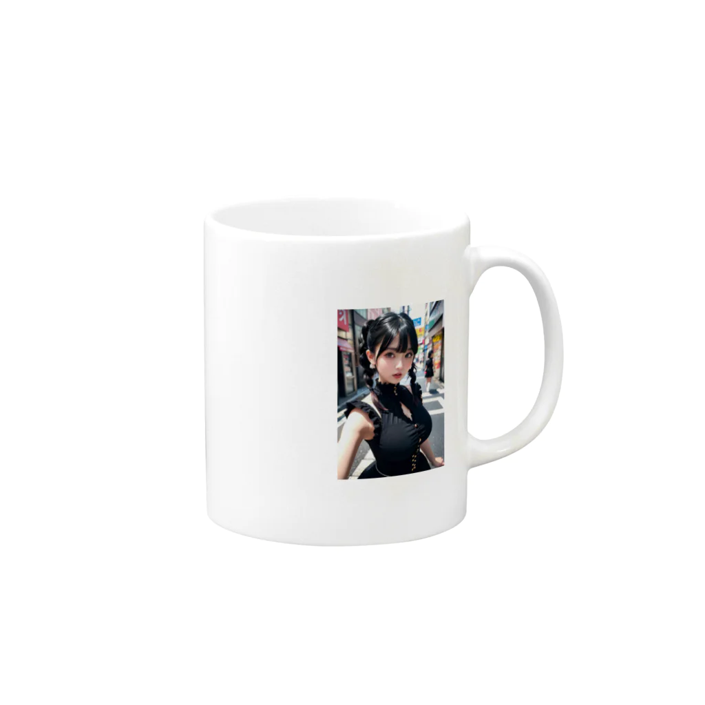 hide-web-shopのコスプレ美女 Mug :right side of the handle