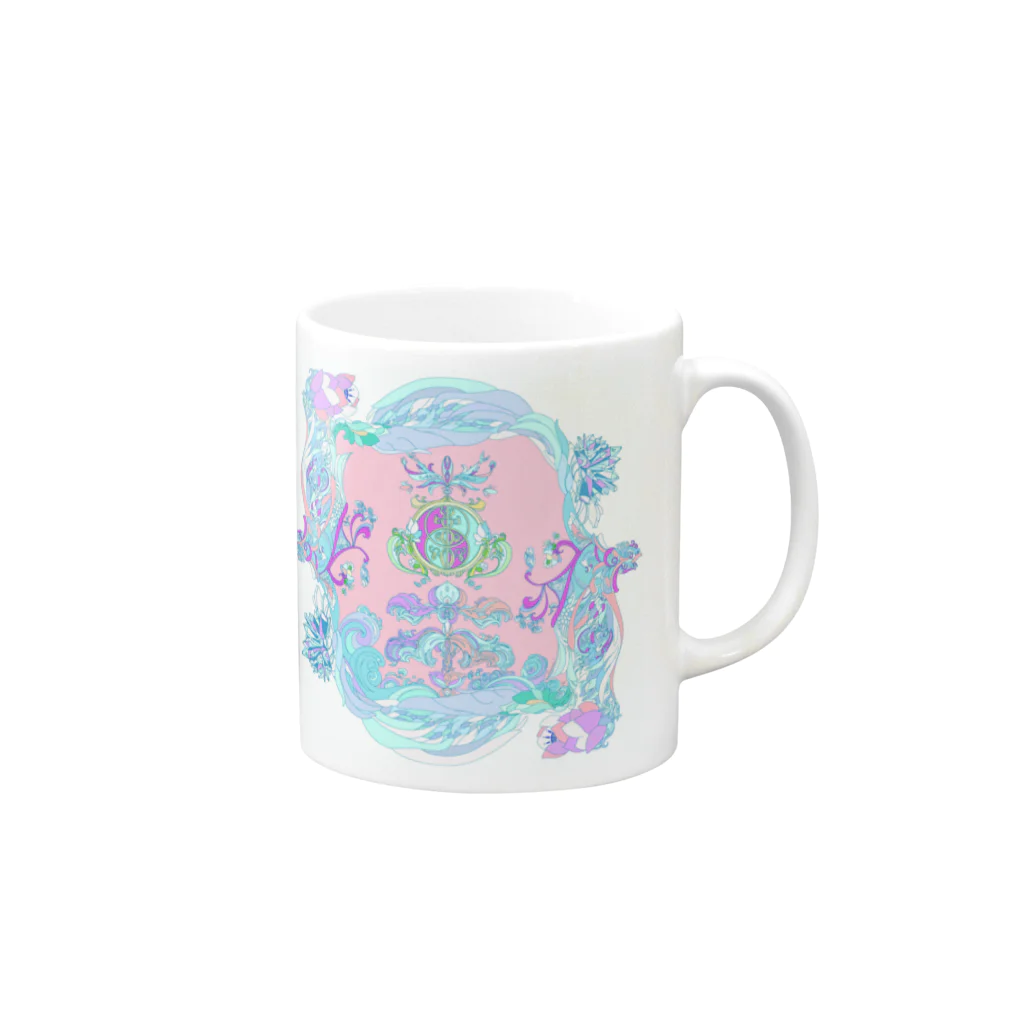 ARCANUMのARCANUM 「Chalice Well / Vesica Piscis」 Mug :right side of the handle