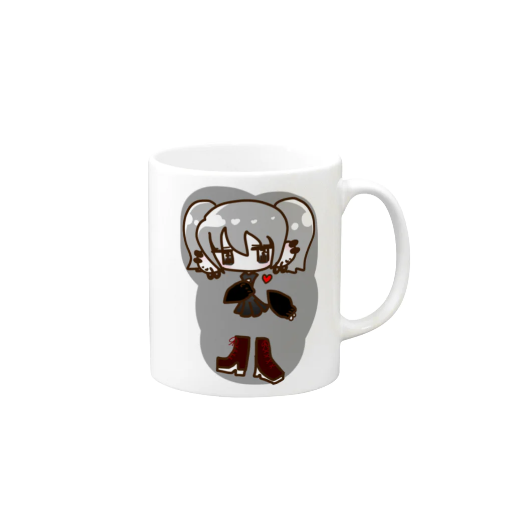 弱の弱(ジャックちゃん Mug :right side of the handle