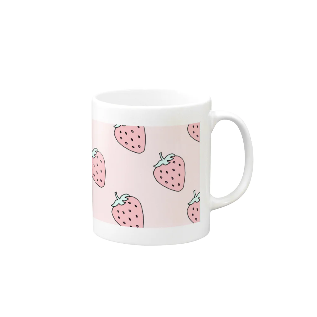 twiceのいちご マグカップ Mug :right side of the handle