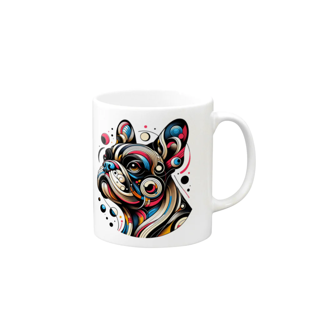 AvantgarDogのアヴァンギャルドッグ/アイコン Mug :right side of the handle