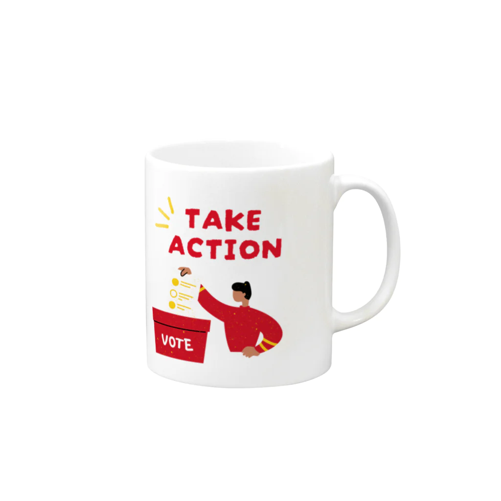 GG Voice & ActionのTake Action マグカップの取っ手の右面