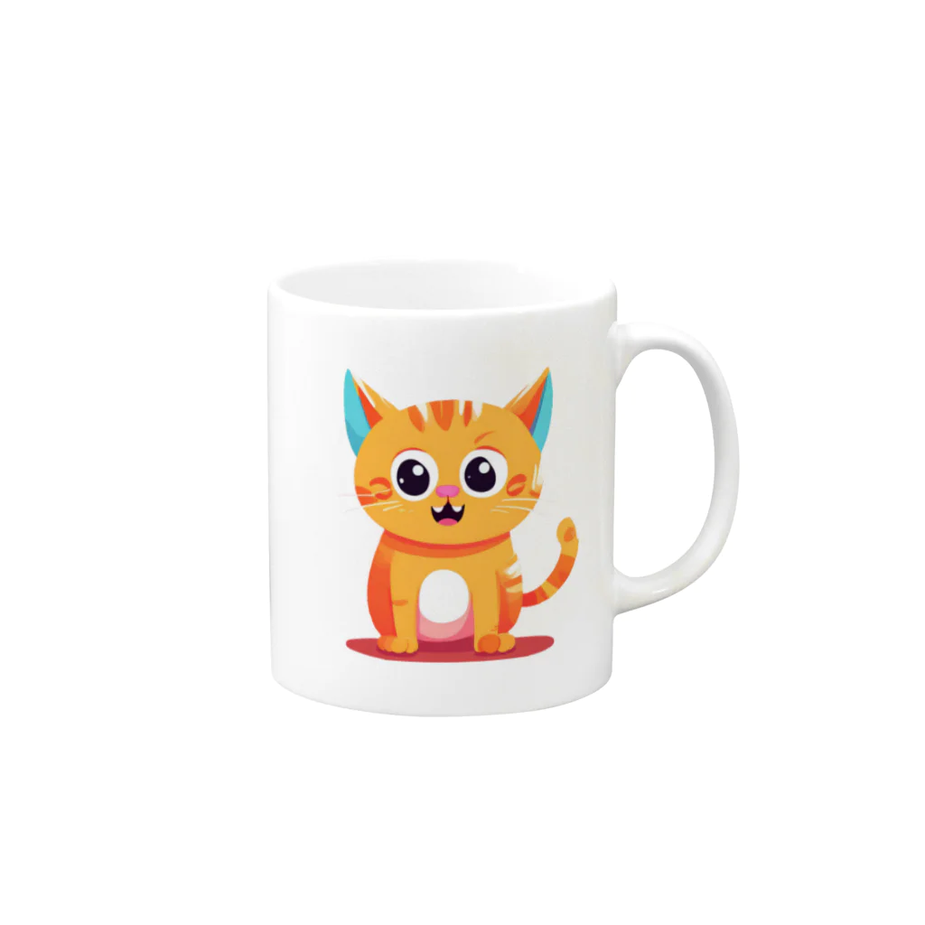 じゅんじゅんのかわ猫(*ΦωΦ*) Mug :right side of the handle