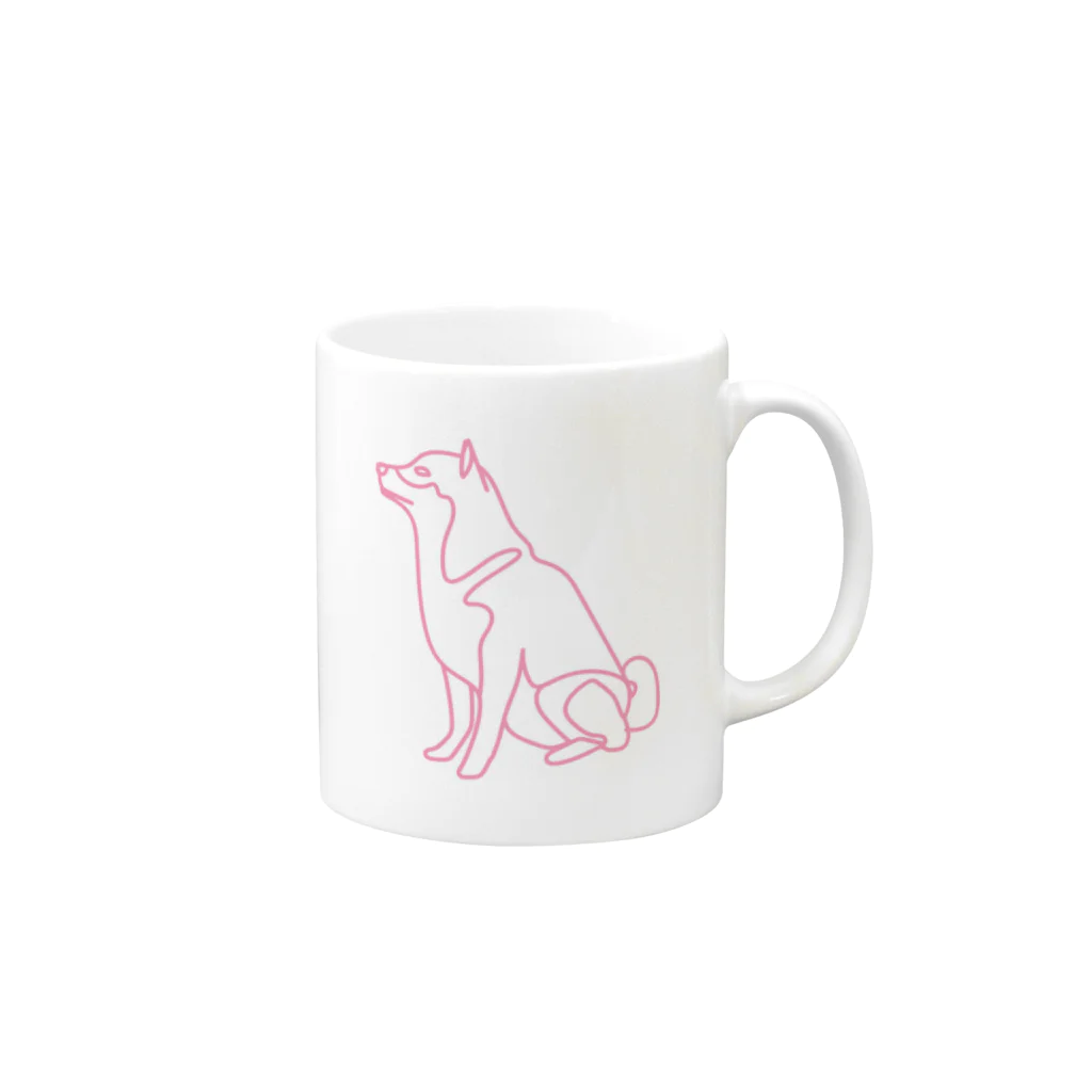 abiko328の柴犬トレジャーズ Mug :right side of the handle