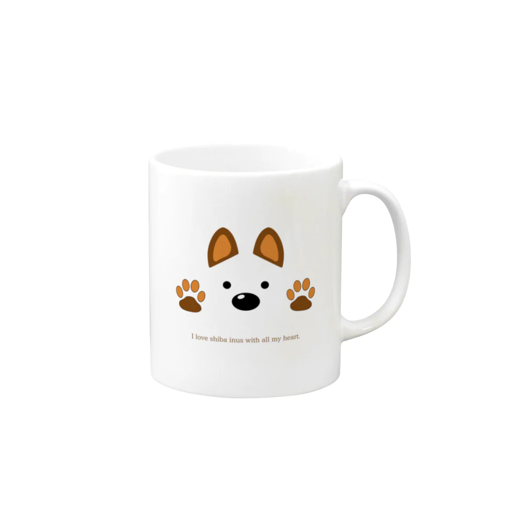 ranmaru-tokyoのSHIBAはいつも見ている Mug :right side of the handle