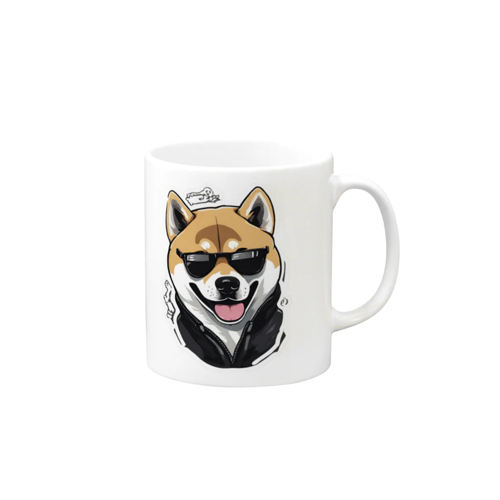 アニマルデザイン【HessoTen】の癒しアニマルグッズ Mug :right side of the handle