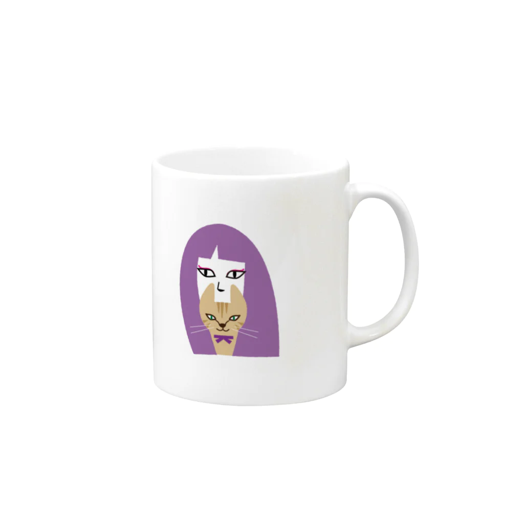 エダマメトイチのmami&banny Mug :right side of the handle